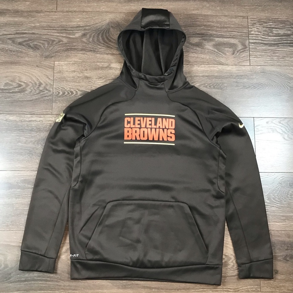 Nike Therma-Fit NFL Cleveland Browns Men’s Football Team On Field Apparel Hoodie